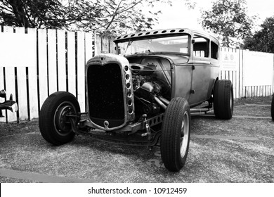 Classic monochrome rat rod - Powered by Shutterstock