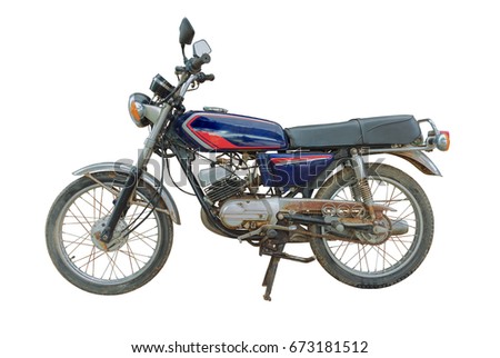 Classic Motorbike on white background , old  Motorbike