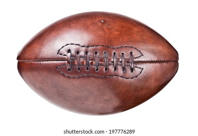 Classic Old Leather Football Background