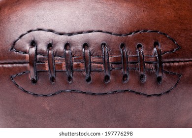 Classic Old Leather Football Background