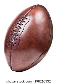 Classic Old Leather Football Background