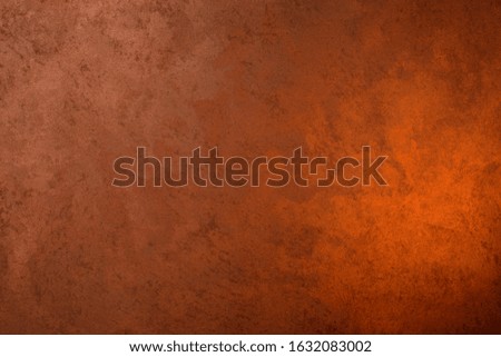 Classic orange for background design. Colored background. Art plaster. Illuminated surface. Abstract image. Bitmap image.