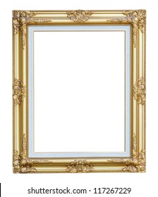 Classic picture frame isolated on white.