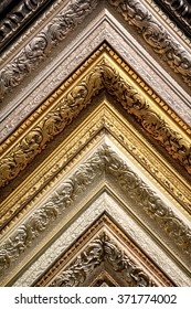 classic picture frames patterns close-up art background