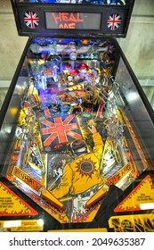 Classic Pinball Flipper Game Machine For Nostalgic Babyboomers Turin Italy September 28 2021