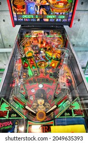 Classic Pinball Flipper Game Machine For Nostalgic Babyboomers Turin Italy September 28 2021