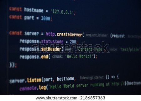 Classic program for beginners in node.js environment