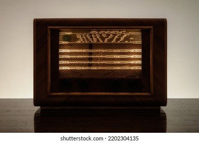 CLASSIC RADIO - Very old device for listening to radio broadcasts
 - Shutterstock ID 2202304135