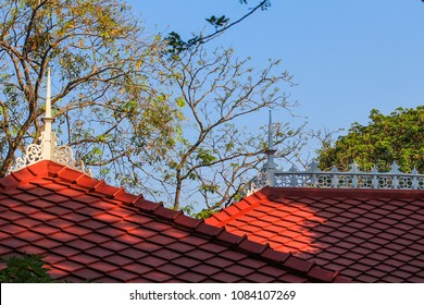 classic red roof in old styles - Shutterstock ID 1084107269
