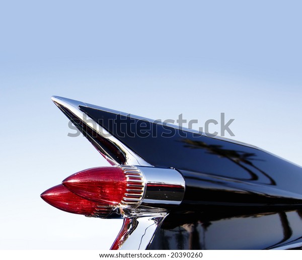 Classic retro 50\'s chrome\
car tail fin