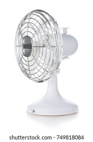 Classic Retro And Vintage Electric Fan Isolated White Background,Mini USB Fan 