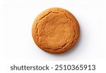 Classic Round Ginger Biscuit on White Surface