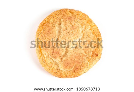 Classic Snickerdoodle Cookies Isolated on a White Background