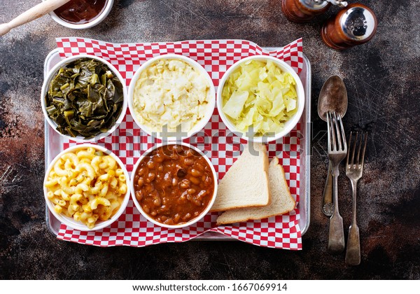 Classic Southern Bbq Sides Beans Cole Stock Photo (Edit Now) 1667069914