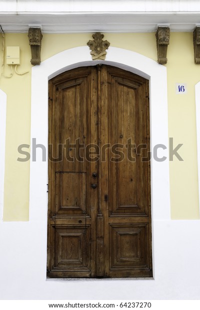 Classic Spanish Front Door Stock Photo Edit Now 64237270