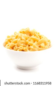 Classic Stovetop Macaroni And Cheese On A White Background