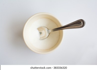 Classic Suger Bowl Open with Spoon Top View