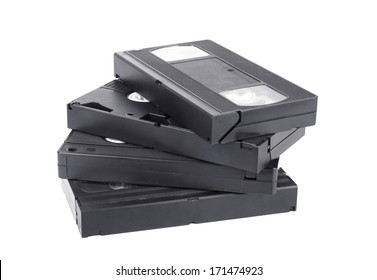 Vhs Video Cassette Tapes Stacked Isolated Stock Photo (Edit Now) 281471972