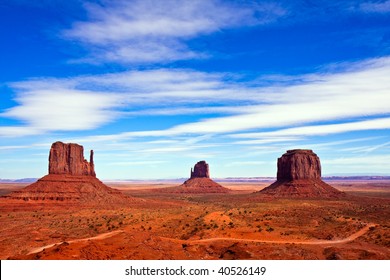 Classic View of Monument Valley Tribal Park, Arizona. - Powered by Shutterstock