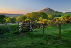 Classic View On Roseberry Topping, North Yorkshire, United Kingdom