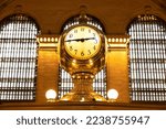 Classic vintage clock in Main hall of Grand Central Station Terminal in Manhattan in New York City, USA