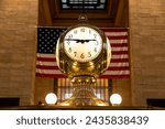 Classic vintage clock in Main hall of Grand Central Station Terminal in Manhattan in New York City, USA