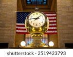 Classic vintage clock in Main hall of Grand Central Station Terminal in Manhattan in New York City, USA