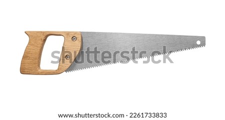 Classic Vintage Hand Saw Isolated On White