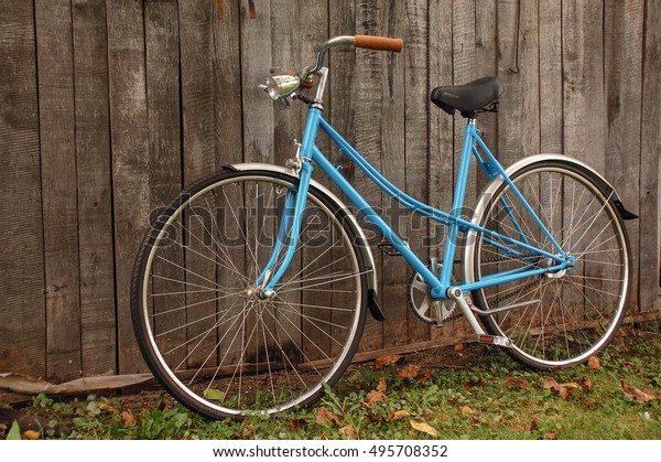 blue vintage bike