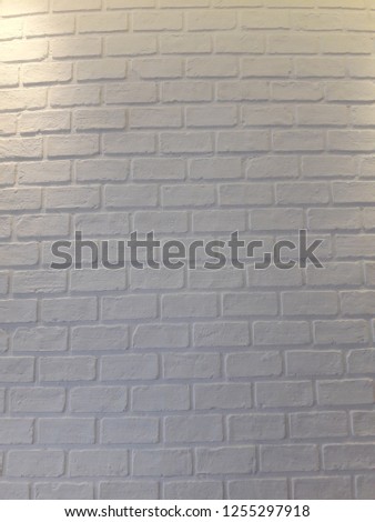 Classic white brick wall.