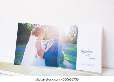 Classic White Leather Wedding Photobook Album Stock Photo 330685736 ...