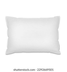 classic white pillow on a white background with a shadow