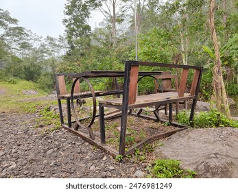 Classic wooden chair made from bicycle spare parts - Powered by Shutterstock