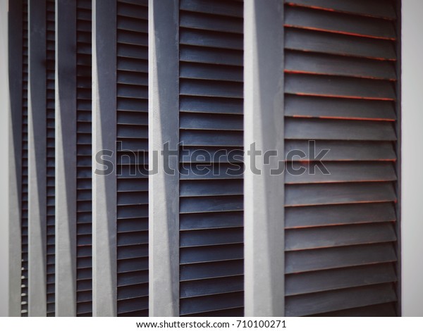 Classic Wooden Dark Gray Louvered Exterior Stock Photo Edit Now
