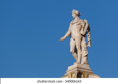 Classical Apollo God Statue From Side