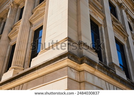 Classical Architecture with Modern Windows, Low Angle View - Fort Wayne