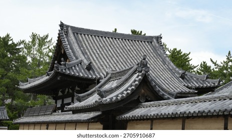 The classical architectures view located in the old temple of the Japan