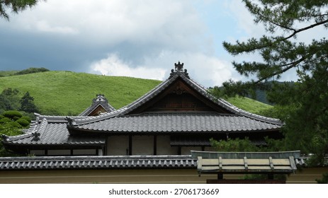 The classical architectures view located in the old temple of the Japan