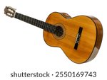 Classical guitar isolated  transparent background 