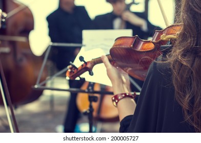 Classical music concert outdoors. - Shutterstock ID 200005727