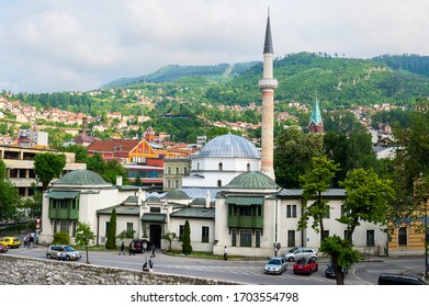 Classical Ottoman Style Emperor’s Mosque Or Careva Džamija, Built In 15th Century, Sarajevo, Bosnia And Herzegovina