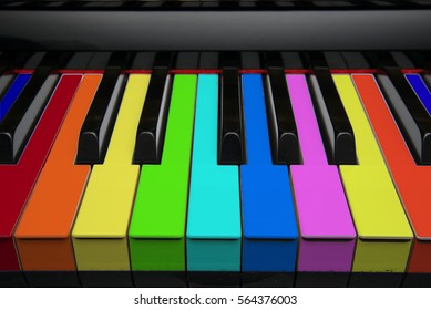 Classical Piano Keyboard With Colorful Keys For Kids And Fun Learning