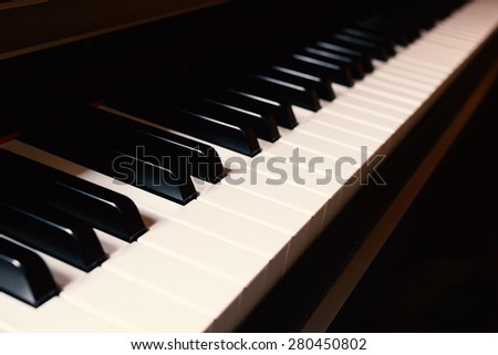 Classical piano keybord