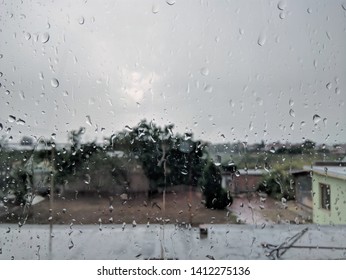 Classical Rain Drops On Window