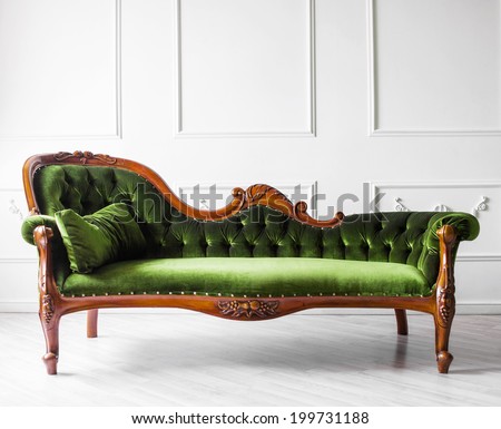Classical style sofa in a white room
