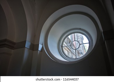 Classical Vintage Architecture Detail - Round Circle Window