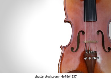 Classical violin - isolated (white background)