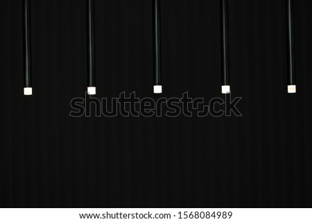 Classice desig of celing lap for Front desk, lamps hanging on wires