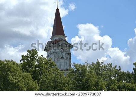 classicist brick St. Trinity Church, Joniškėlis, Lithuania