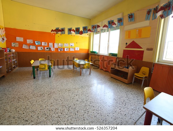 Classroom Childhood Nursery Drawings Tables Small
